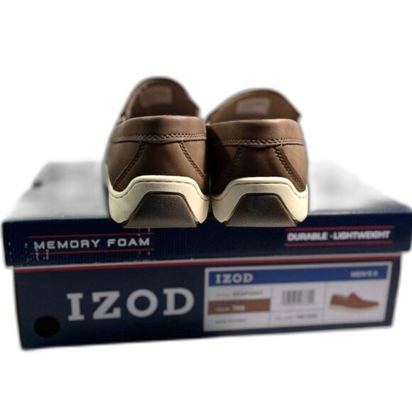 Izod Men\'s Seapoint Brown Slip-On Moccasins SZ 9-1/2M  NEW main image 4